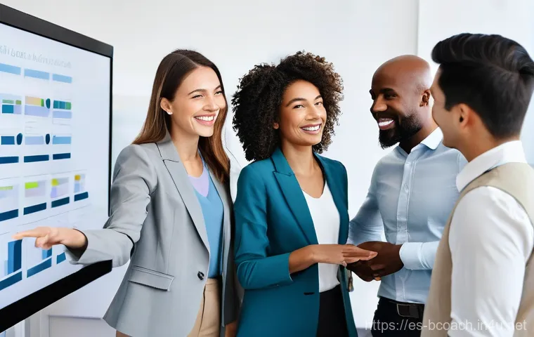 비즈니스 코칭 이론과 실무 - **Prompt 2: "Guided Discovery and Connection"**
    Two professionals, a man in his 40s (the coach) ...