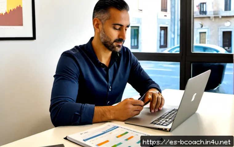 비즈니스 코칭 프리랜서 되는 법 - Photorealistic freelance business coach working independently in a bright modern coworking space in ...
